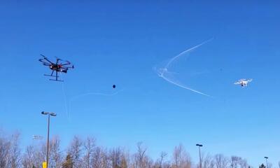  شکار پهپادهای متجاوز با تورهای پرسرعت