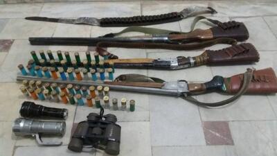  دستگیری چهار شکارچی غیرمجاز پیش از اقدام به شکار در منطقه حفاظت‌شده بدر و پریشان