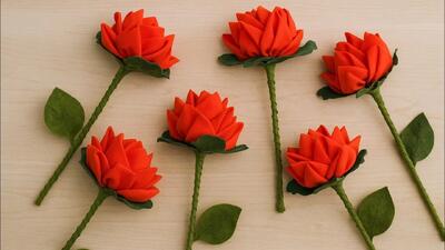  ایده فوق العاده برای گل های پارچه ای روی چوب/ ساخت گل های آسان!