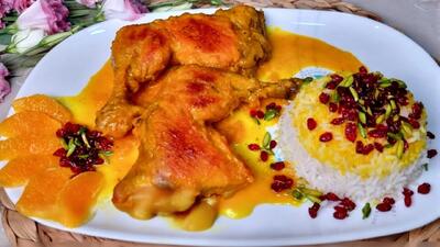  طرز تهیه مرغ پرتقالی و زعفرانی خوشمزه/ مرغ پرتقالی خوش طعم و ملس