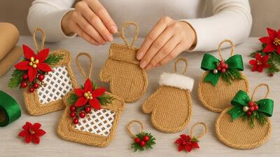  ۲ کاردستی آسان برای درخت کریسمس در ۵ دقیقه!