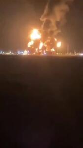  فوری/ حمله پهپادهای ناشناس به میدان گازی در سلیمانیه عراق+فیلم