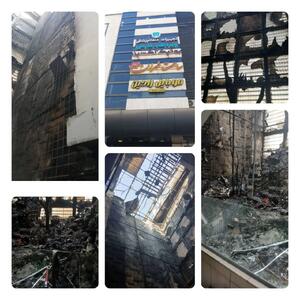  مهار حریق در مجتمع تجاری سلطانیه شیراز/ تخلیه اضطراری شهروندان و جلوگیری از گسترش آتش