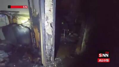  نجات یافتن ۱۰ نفر در آتش‌سوزی ساختمان ۹ طبقه خیابان ولیعصر + فیلم