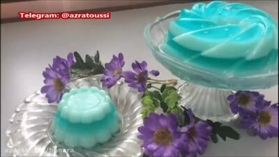 آموزش دسر یلدایی | دسر ژله بستنی بلوبری