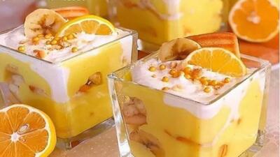  آموزش آشپزی ایرانی | طرز تهیه پودینگ موز و گردو خشمزه