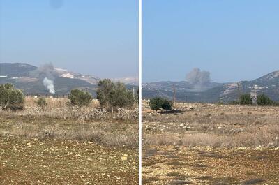  اسرائیل جنوب لبنان را بمباران کرد + عکس و فیلم