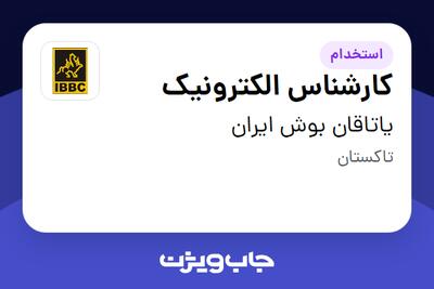  استخدام کارشناس الکترونیک - آقا در یاتاقان بوش ایران