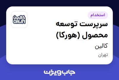  استخدام سرپرست توسعه محصول (هورکا) در کالین