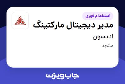  استخدام مدیر دیجیتال مارکتینگ در ادیسون