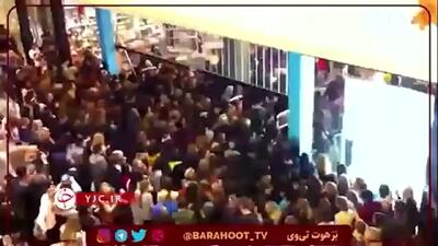  فیلم هجوم وحشتناک در فروشگاه‌های اروپایی / بلک فرایدی مردم را به جنون خرید کشاند