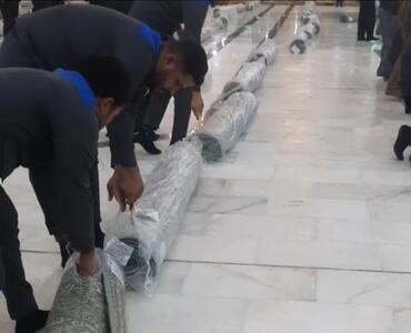  جزئیات جدید از جمع‌آوری فرش‌های حرم امام حسین (ع) + فیلم و عکس