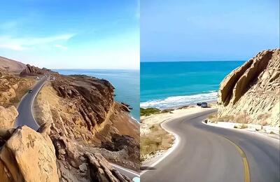  عکس: تصاویر خیره‌کننده از زیباترین جاده ساحلی ایران