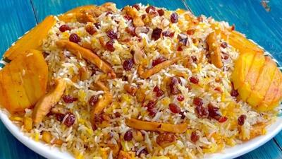  طرز تهیه کشمش پلو شیرازی