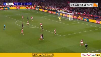  خروج اشتباه مانوئل نویر؛ گل گابریل مارتینلی به بایرن مونیخ (آرسنال 3-1 بایرن مونیخ)