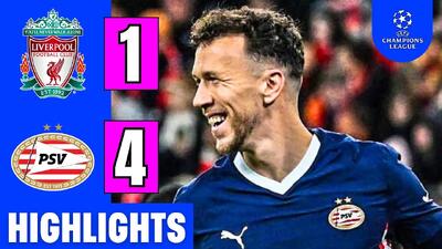  خلاصه بازی لیورپول ۱-۴ آیندهوون (لیگ قهرمانان اروپا - 26-2025)