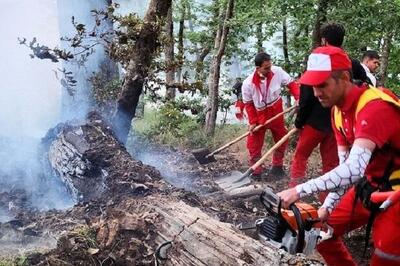  آتش دوباره به جان جنگل‌های کارمزد سوادکوه افتاد