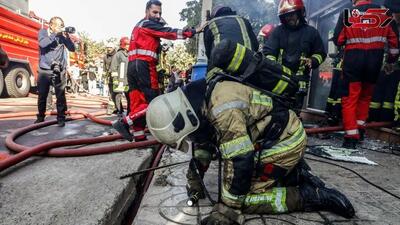  حادثه تلخ برای آتش‌نشان فداکار کرمانی حین عملیات