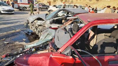  ۷ مصدوم و یک جان‌باخته بر اثر تصادف پراید و پژو در ایلام