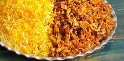  پلوی وسوسه انگیز با مرغ ریش ریش و لپه / یک بار بخوری عاشقش میشی