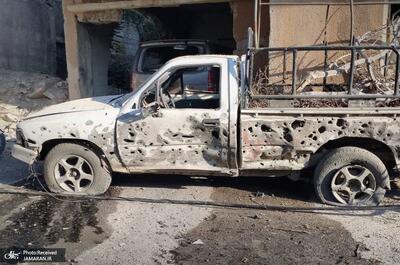  ویرانی در حومه دمشق پس از حمله اسرائیل + تصاویر