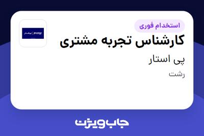  استخدام کارشناس تجربه مشتری - خانم در پی استار