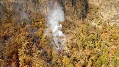  مهار آتش گلستان با ۲۷ تُن آب توسط بالگردهای هلال احمر