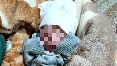  نوزاد تازه متولد شده در سرمای شب در محله دگران شهر سنندج رها شد