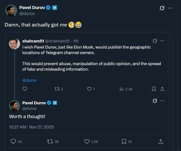  توئیت مدیر تلگرام فیک بود