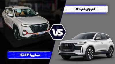  مقایسه و نقد طراحی دو کراس اوور کامپکت چینی؛ ام وی ام X5 در مقابل سایپا 421P
