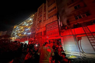  آتش‌سوزی یک ساختمان اقامتی در خیابان سعدی