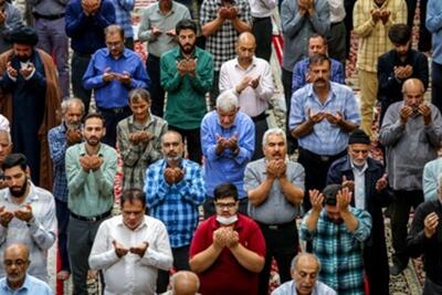  اقامه نماز باران در حرم مطهر امام رضا(ع) + فیلم