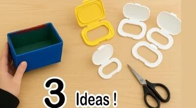  ایده های خلاقانه با درب دستمال مرطوب و جعبه مقوایی