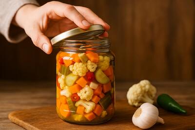  طرز تهیه ترشی مخلوط / ترشی مخلوط بازاری رو تو خونه خیلی سریع درست کن
