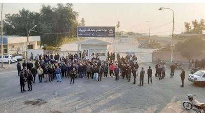  تجمع کارگران شرکت قند خاورمیانه شوش با درخواست رسیدگی به مطالبات صنفی