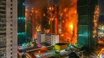  فیلم/ هنگ‌کنگ در شوک؛ شمار جان‌باختگان آتش‌سوزی به ۱۲۸ نفر رسید
