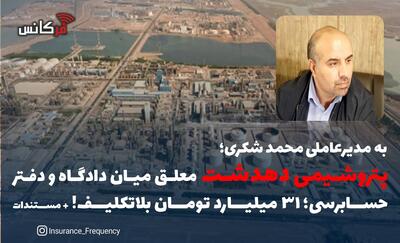  به مدیرعاملی محمد شکری؛ پتروشیمی دهدشت معلق میان دادگاه و دفتر حسابرسی / ۳۱ میلیارد تومان بلاتکلیف + مستندات