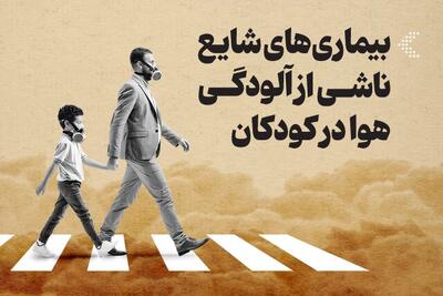  اینفوگرافیک/ بیماری‌های ناشی از آلودگی هوا در کودکان