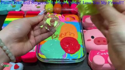  مخلوط کردن اسلایم ژله ای , آموزش ساخت اسلایم براق رنگی , اسلایم بازی کودکان