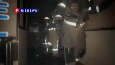  جزئیات حریق گسترده یک ساختمان اقامتی در خیابان سعدی