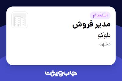  استخدام مدیر فروش در بلوکو