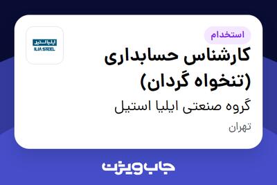  استخدام کارشناس حسابداری (تنخواه گردان) - خانم در گروه صنعتی ایلیا استیل