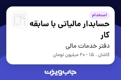  استخدام حسابدار مالیاتی با سابقه کار در دفتر خدمات مالی