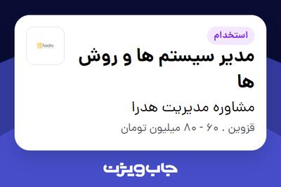  استخدام مدیر سیستم ها و روش ها در مشاوره مدیریت هدرا