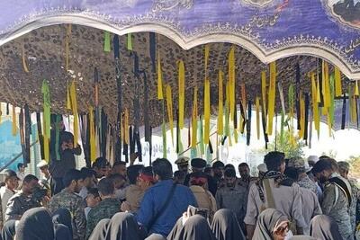  پیکر یک شهید گمنام در جاسک به خاک سپرده شد