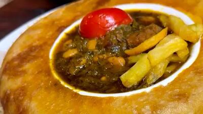  خورشت تره کردستان ناهار محلی امروز  + فیلم
