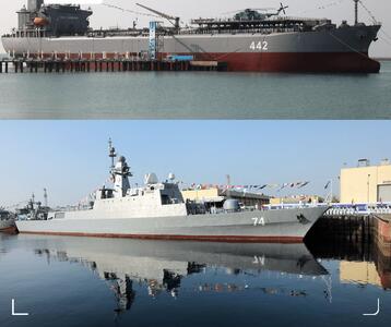  رونمایی از ناوشکن جدید نیروی دریایی