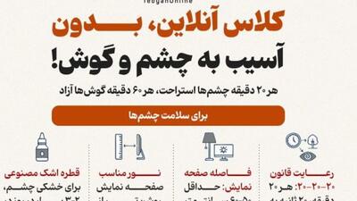  کلاس آنلاین، بدون آسیب به چشم و گوش!