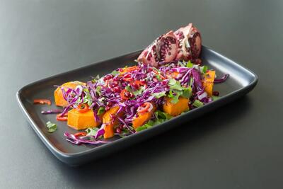  طرز تهیه سالاد کدو حلوایی و کلم قرمز؛ سالاد پاییزی