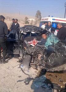  تصاویر دلخراش از صحنه تصادف همسر معاون پزشکیان